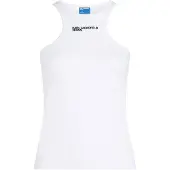 Karl Lagerfeld Klj Ribbed Logo Tank White Talla: M | Camisetas de Tirantes Outlet | Mujer | Blanco