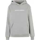 Miss Tee Sudadera gris claro / blanco