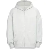 Dropsize Sudadera con cremallera gris claro