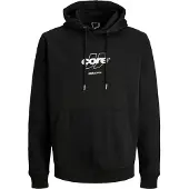 Jack & Jones Sudadera 'JCOCLUB' negro / blanco