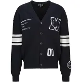 19V69 Italia Cárdigan 'Aldo College' navy / blanco