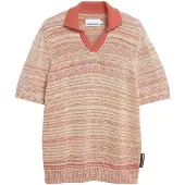 Armedangels - Yarnmix Knit - Polo size XL, fucsia/beige