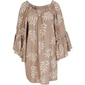 Bonprix Vestido de playa taupe / offwhite