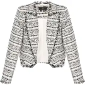 Faina Blazer negro / blanco lana