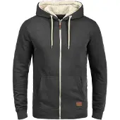 Blend Sudadera con cremallera 'Hulker Teddy' beige / gris