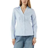 Comma Blusa azul claro / blanco