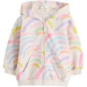 Next Sudadera con cremallera beige claro / amarillo / lila pastel / naranja claro