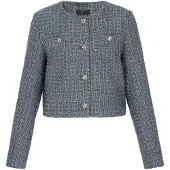 Faina Blazer navy / azul cian / gris