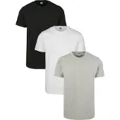 Urban Classics Camiseta gris claro / negro / blanco