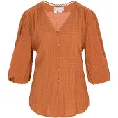 Usha Blusa 'Casual' camelo / beige claro
