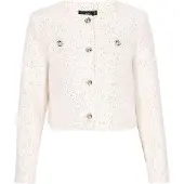 Faina Blazer 'Festive' plata / blanco lana