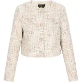 Faina Blazer azul claro / marrón / blanco