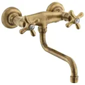 Paffoni GRUPO DE LLAVADERO DE PARED "IRIS", Bronce
