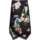 Desigual Falda mezcla de colores / negro