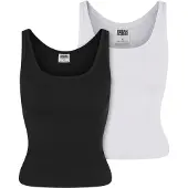 Urban Classics Top negro / blanco