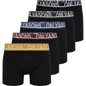 Only & Sons Calzoncillo boxer 'ONSTrey' azul / limón / pino / rojo vino / negro