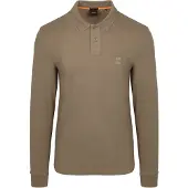 BOSS Passerby Polo Manga Larga Taupe Marrón talla