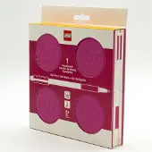 LEGO Cuaderno con Cierre y Bolígrafo de Gel (Violeta)