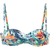 Sunseeker Top de bikini azul / navy / naranja / blanco
