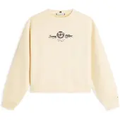 Tommy Hilfiger Sudadera 'Varsity' crema / navy