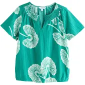 Next Blusa petróleo / offwhite