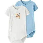 Name it Pijama entero/body 'NBMVACION' azul claro / negro / blanco