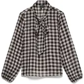 Vero Moda Blusa 'VMSia' gris / negro / blanco