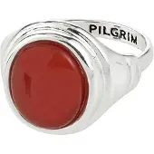 Pilgrim Anillo 'Lyndon' rojo rubí / plata