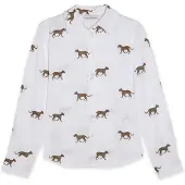 Lola Casademunt Blusa marrón claro / negro / blanco