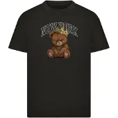 Mister tee Camiseta 'NY Crowned Bear' umbra / marrón oscuro / negro / blanco