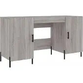Syfax Escritorio madera de ingeniería gris Sonoma 140x50x75 cm