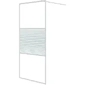 Syfax Mampara de ducha vidrio ESG transparente blanco 90x195 cm
