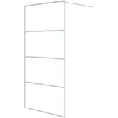 Syfax Mampara de ducha vidrio ESG transparente blanco 100x195 cm
