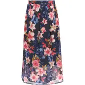 Usha Falda navy / oliva / magenta / blanco