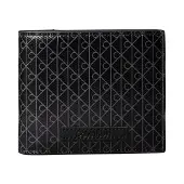 Calvin Klein Cartera 'Coated Emblem Print Bifold' gris claro / negro