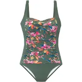 LASCANA Traje de baño azul / oliva / naranja / rosa