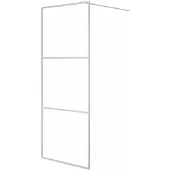 Syfax Mampara de ducha vidrio ESG transparente plateado 80x195 cm