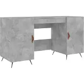 Syfax Escritorio madera de ingeniería gris hormigón 140x50x75 cm