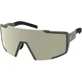 SCOTT - Gafas de sol - Shield Kaki Green Amp White Chrome S2 - Negro