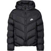 Nike Chaqueta de entretiempo negro / blanco