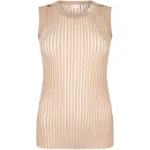 Liu jo Top de punto beige / blanco lana