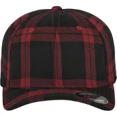 Flexfit Gorra 'TARTAN PLAID' gris / burdeos / negro