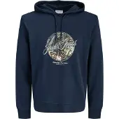 Jack & Jones Sudadera 'JJHONOLULU' navy / amarillo claro / negro / blanco