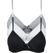 Bonprix Sujetador gris moteado / negro moteado / blanco