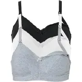 Bonprix Sujetador de lactancia gris claro / gris moteado / negro