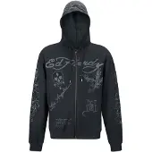Ed Hardy Sudadera con cremallera gris / negro