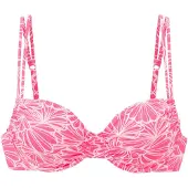 Venice beach Top de bikini rosa claro / blanco