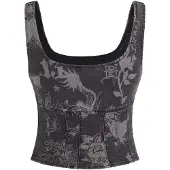 Ed Hardy Top gris / gris denim