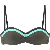 s.Oliver Top de bikini 'Yella' turquesa / oliva / negro