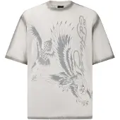 Ed Hardy Camiseta gris claro / blanco